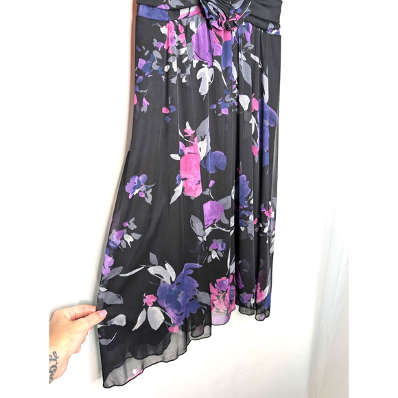 VTG Y2K Babydoll Dark Fairy Whimsigoth Rosette Square Neck Bustier Dress 8 - Picture 9 of 14